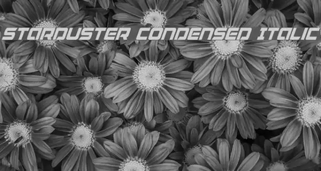 Starduster Condensed Italic Font examples