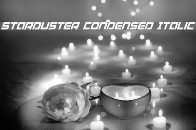 Starduster Condensed Italic Font examples