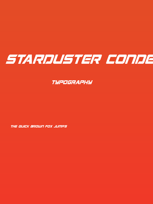 Starduster Condensed Italic Poster