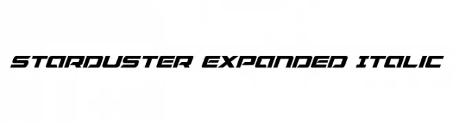 Starduster Expanded Italic 