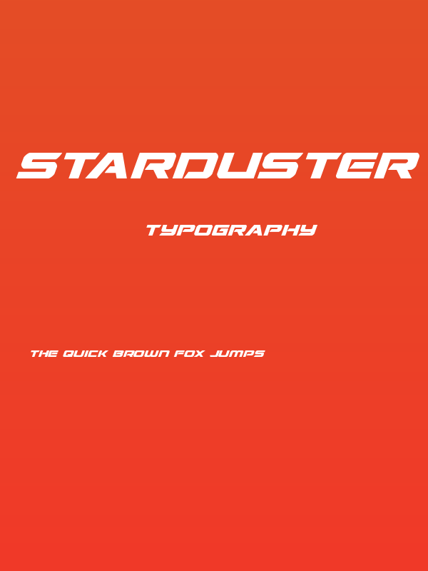 Starduster Expanded Italic Poster