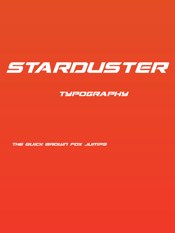 Starduster Expanded Italic Poster
