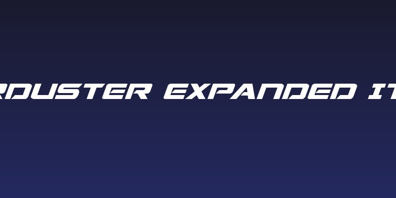 Starduster Expanded Italic Social Header