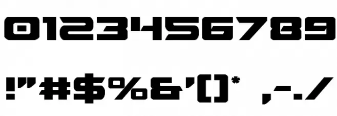 Starduster Expanded Font OTHER CHARS