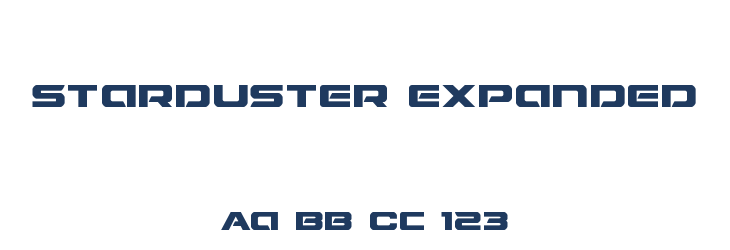 Starduster Expanded Font Preview