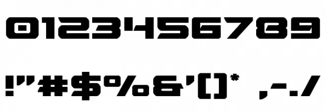 Starduster Expanded Font OTHER CHARS
