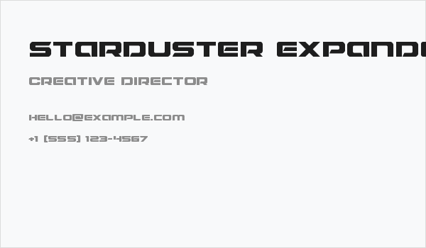 Starduster Expanded Business Card