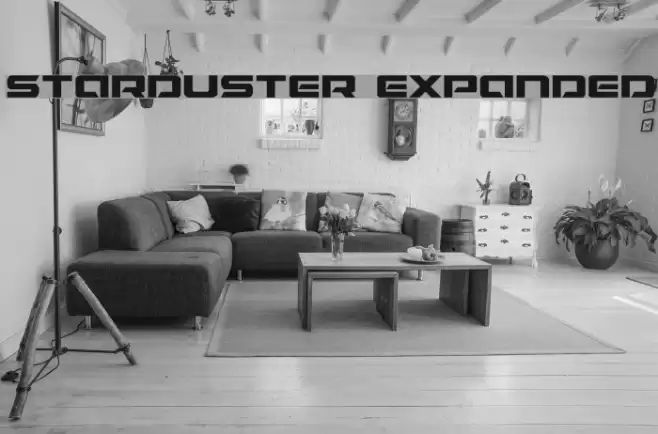 Starduster Expanded Font examples