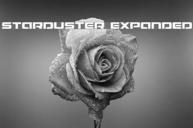 Starduster Expanded Font examples