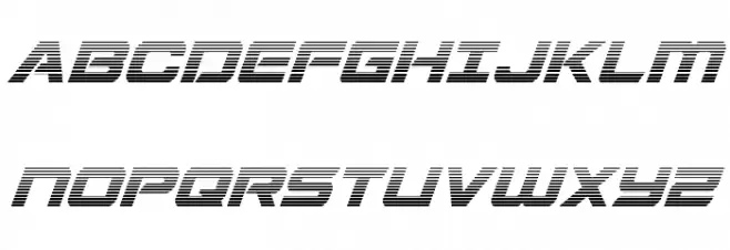 Starduster Gradient Italic Schriftart Groß