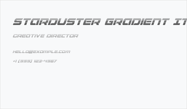 Starduster Gradient Italic Business Card