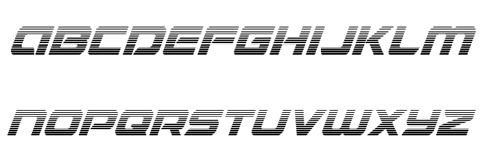 Starduster Gradient Italic Font LOWERCASE