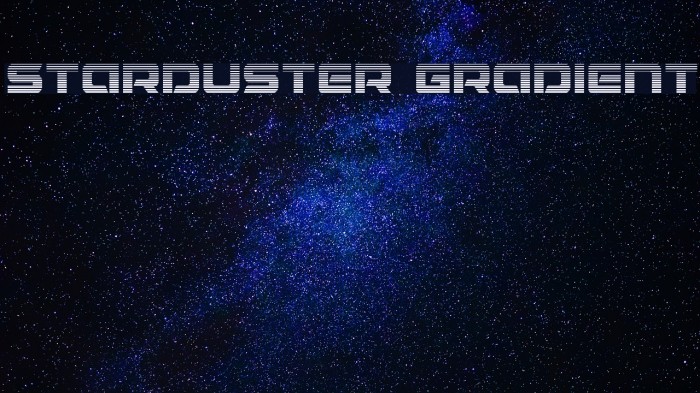 Starduster Gradient Font examples