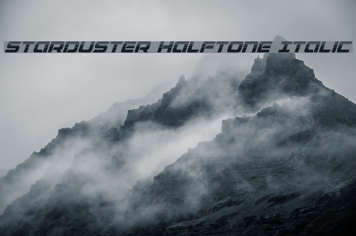 Starduster Halftone Italic Example 1