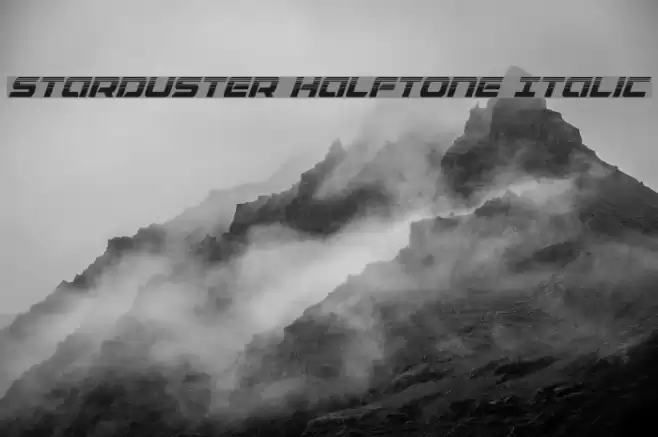 Starduster Halftone Italic Font examples