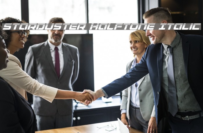 Starduster Halftone Italic Example 2