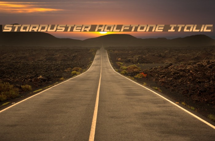 Starduster Halftone Italic Example 3