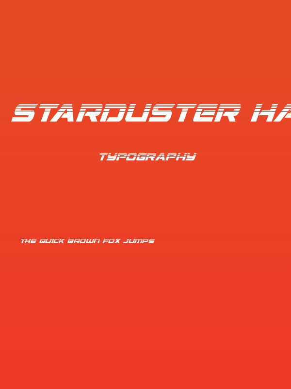 Starduster Halftone Italic Poster