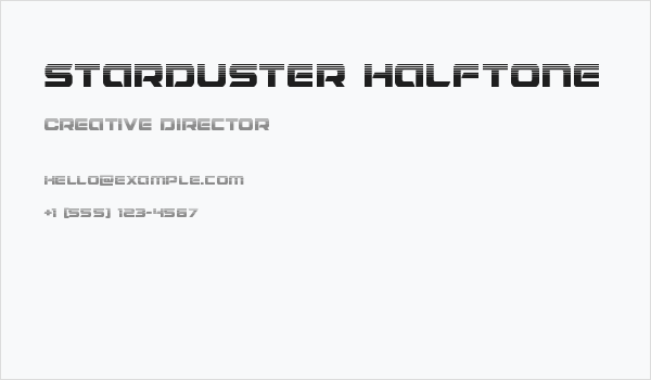 Starduster Halftone Business Card