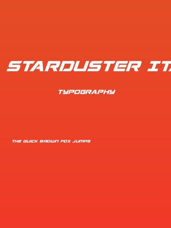 Starduster Italic Poster
