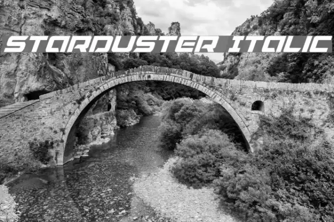 Starduster Italic Font examples