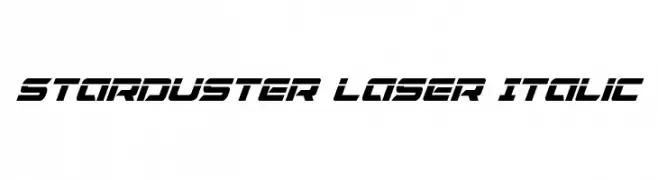 Starduster Laser Italic  font caratteri gratis