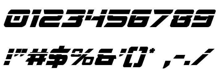 Starduster Laser Italic Font OTHER CHARS
