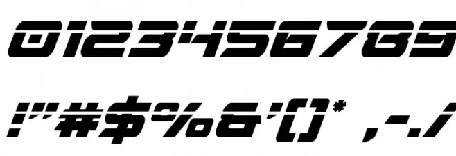 Starduster Laser Italic Font OTHER CHARS