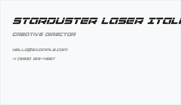 Starduster Laser Italic Business Card
