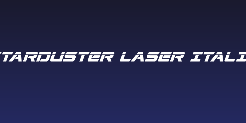 Starduster Laser Italic Social Header