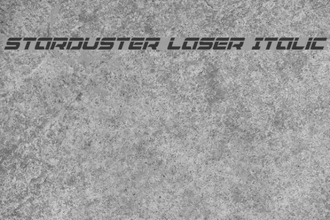 Starduster Laser Italic Font examples