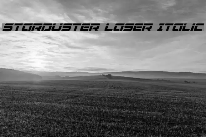 Starduster Laser Italic Font examples