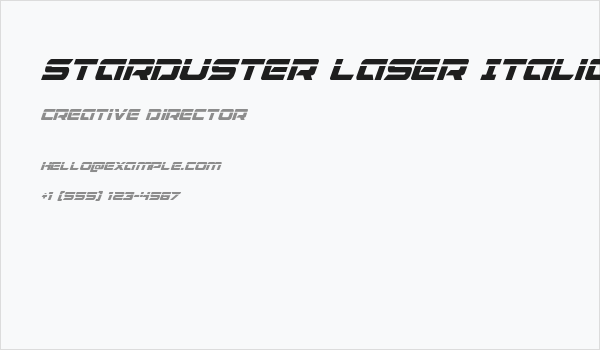 Starduster Laser Italic Business Card