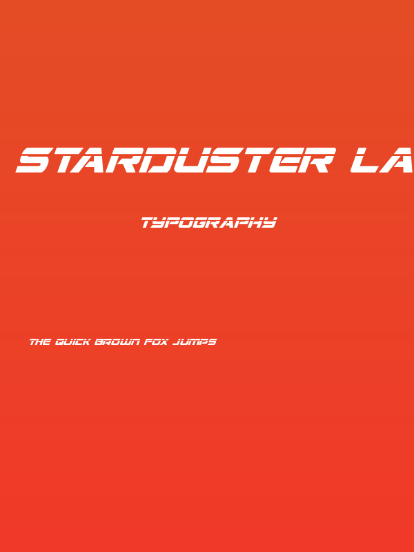Starduster Laser Italic Poster