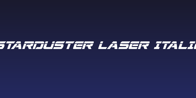 Starduster Laser Italic Social Header