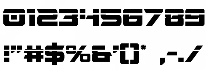 Starduster Laser Regular Font OTHER CHARS