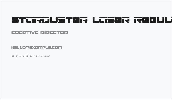 Starduster Laser Regular Business Card