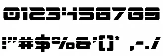 Starduster Laser Font OTHER CHARS