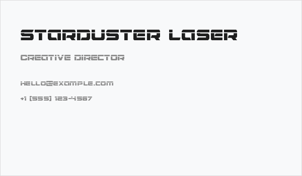 Starduster Laser Business Card