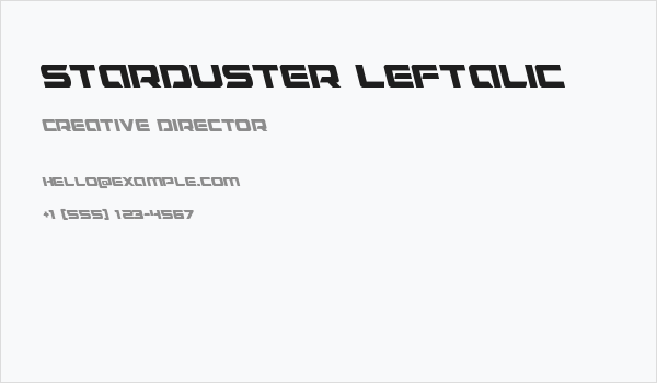 Starduster Leftalic Business Card