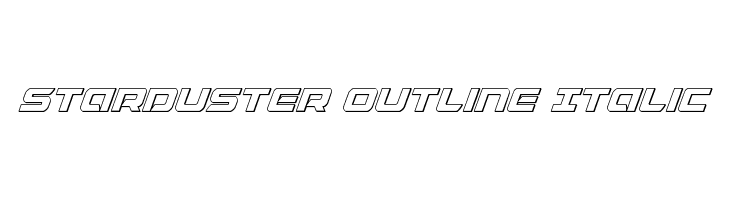Starduster Outline Italic  免费字体下载