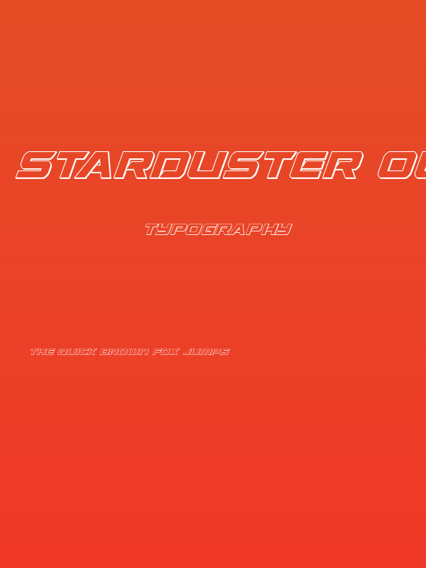 Starduster Outline Italic Poster
