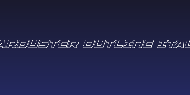 Starduster Outline Italic Social Header