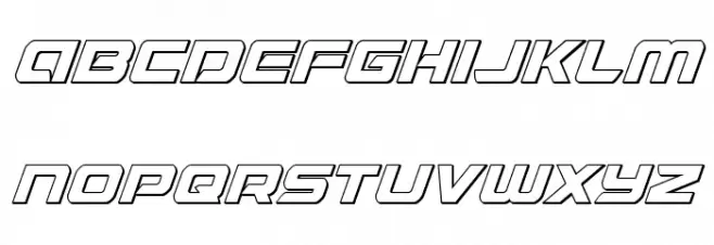 Starduster Outline Italic 字体 小写