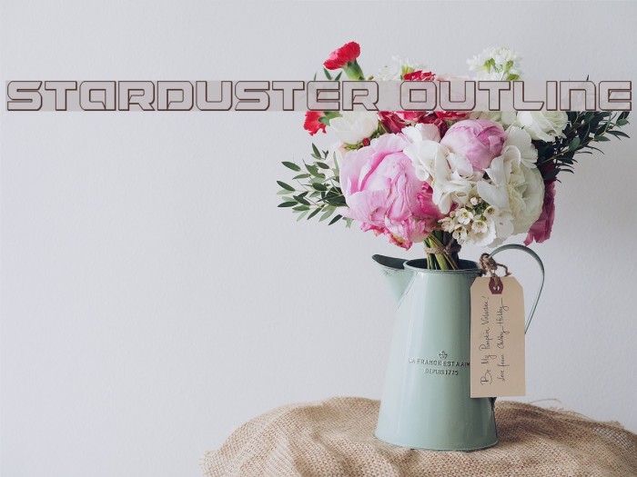 Starduster Outline Font examples