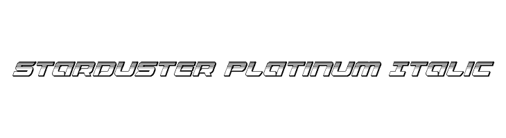 Starduster Platinum Italic  Frei Schriftart Herunterladen