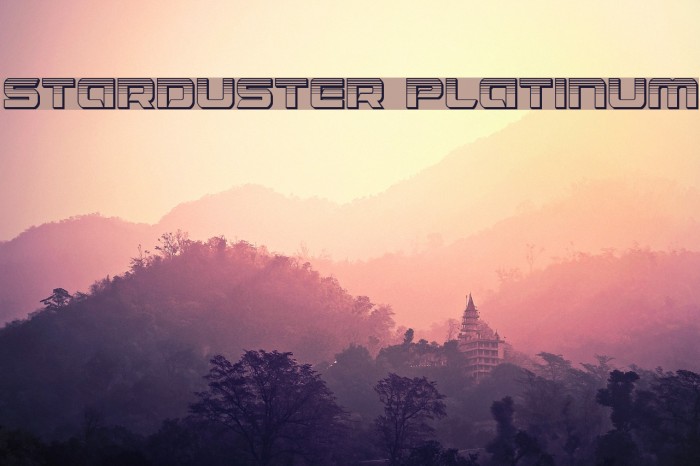 Starduster Platinum Font examples