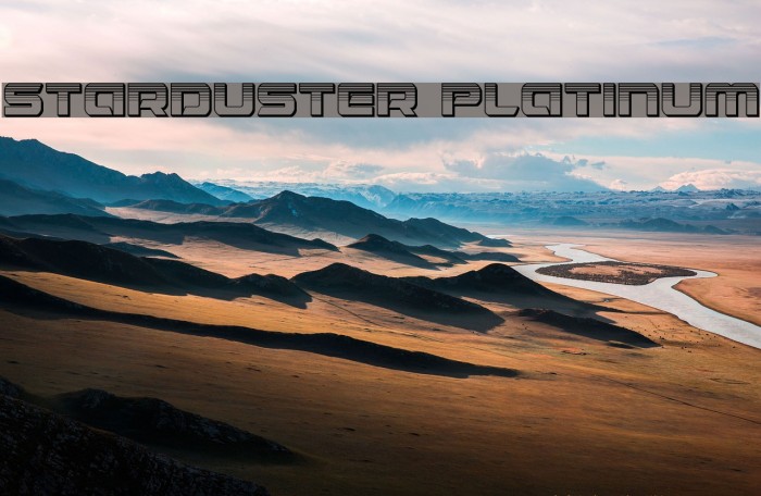 Starduster Platinum Font examples