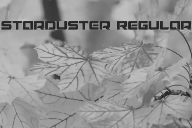 Starduster Regular Font examples