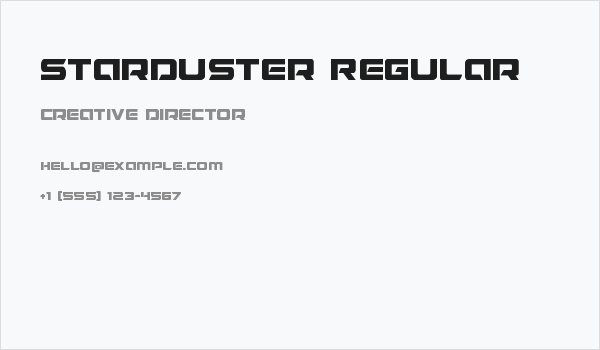Starduster Regular Business Card